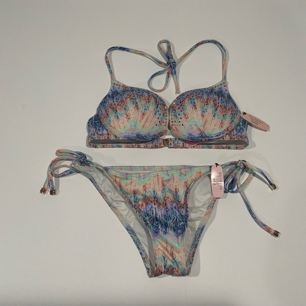 Victoria’s Secret Sz M 34 B Miraculous Bombshell Bikini